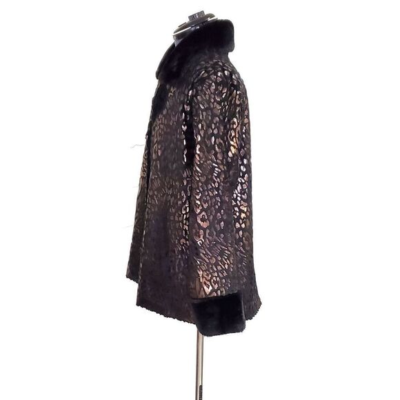 Rochelle California Blazer Fur Trim  Size Large - Picture 1 of 2